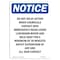 Signmission OSHA Notice, 7" Height, Do Not Delay Action When Chemicals Sign, 7" X 5", Portrait OS-NS-D-57-V-11140 - alternate 1